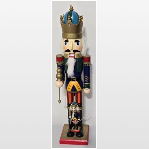 2 2009 Nutcrackers 25” Home Wood Christmas Soldier Decoration & Smaller Ornament - Picture 1 of 14